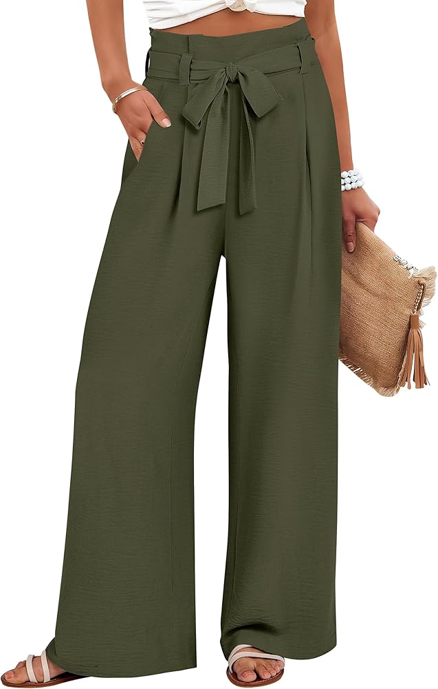 Stretch Wide Leg Work Trousers