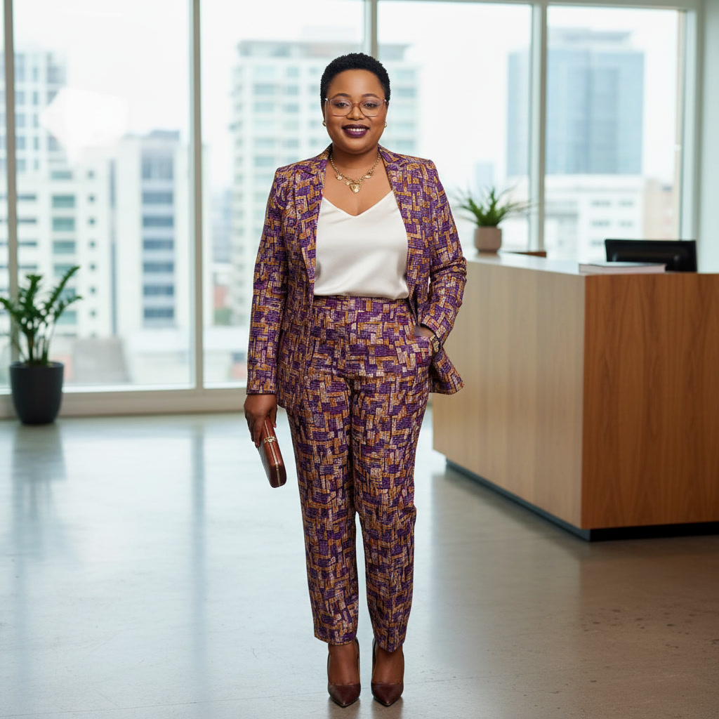 Purple & Gold Ankara Executive